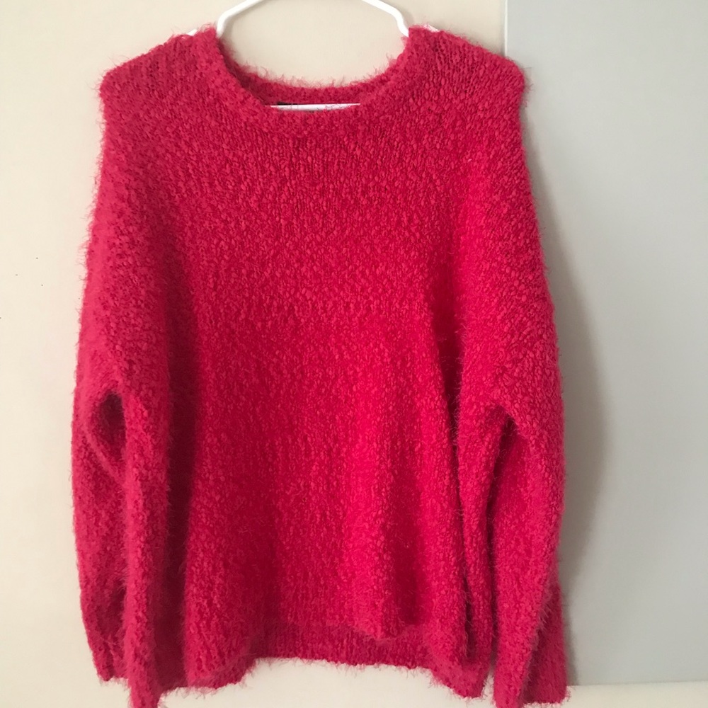 hot pink sweater